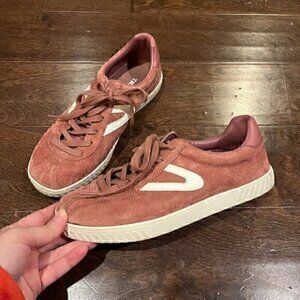 Tretorn Camden 3 burgundy suede sneakers